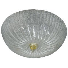Murano Glass Flush Mount Fixture Attributed to Barovier