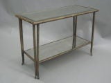 Pair of Double Level Mirrored End Tables
