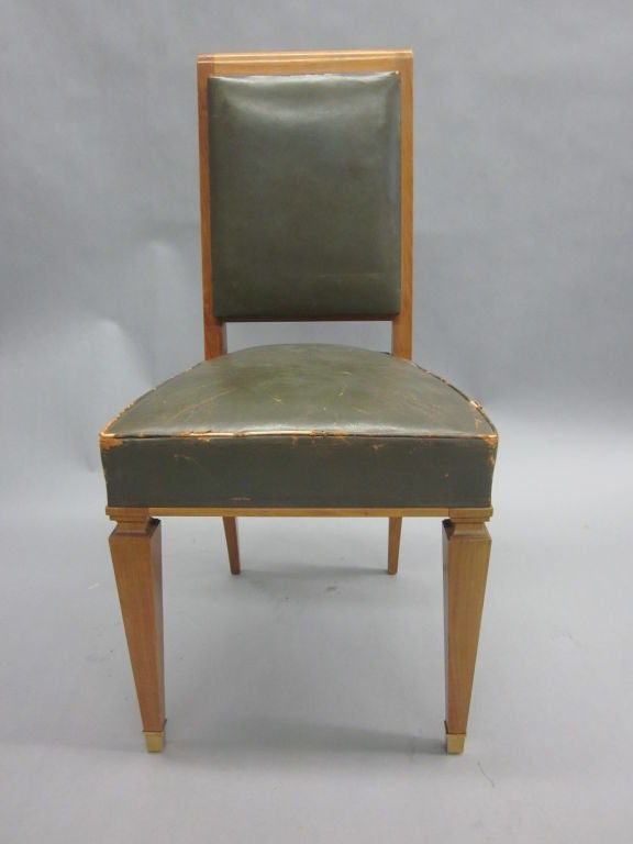 French 8 Dining Chairs Attributed to Andre Arbus