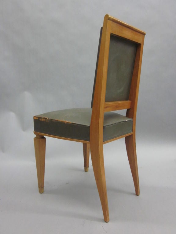 8 Dining Chairs Attributed to Andre Arbus 1