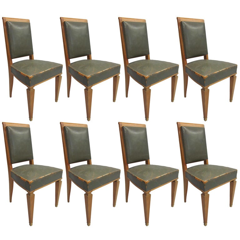 8 Dining Chairs Attributed to Andre Arbus