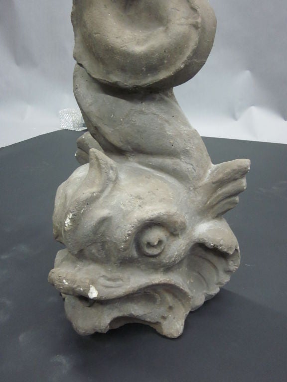 A Dramatic French 30's Cast Stone Sculpture of Mythical Sea Creature Attributed to Serge Roche