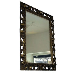 Vintage Italian Carved Giltwood Mirror