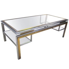 Double Level Cocktail Table by Guy Lefevre for Jansen