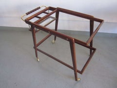 Carrito de bar moderno italiano de mediados de siglo