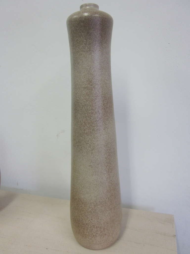 2 Large French Organic Modern Sculptural Ceramic Vases / Urns by Marius Musara For Sale 2