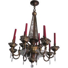 French Art Deco Chandelier by Maison Baguès, Paris, 1925 5