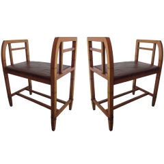 Pair of Vienna Secessionist Benches / Armchairs