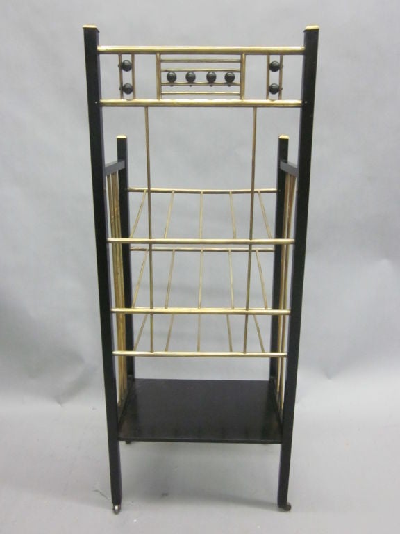 Austrian Viennese Secession Etagere / Magazine Stand in the Style of Koloman Moser For Sale