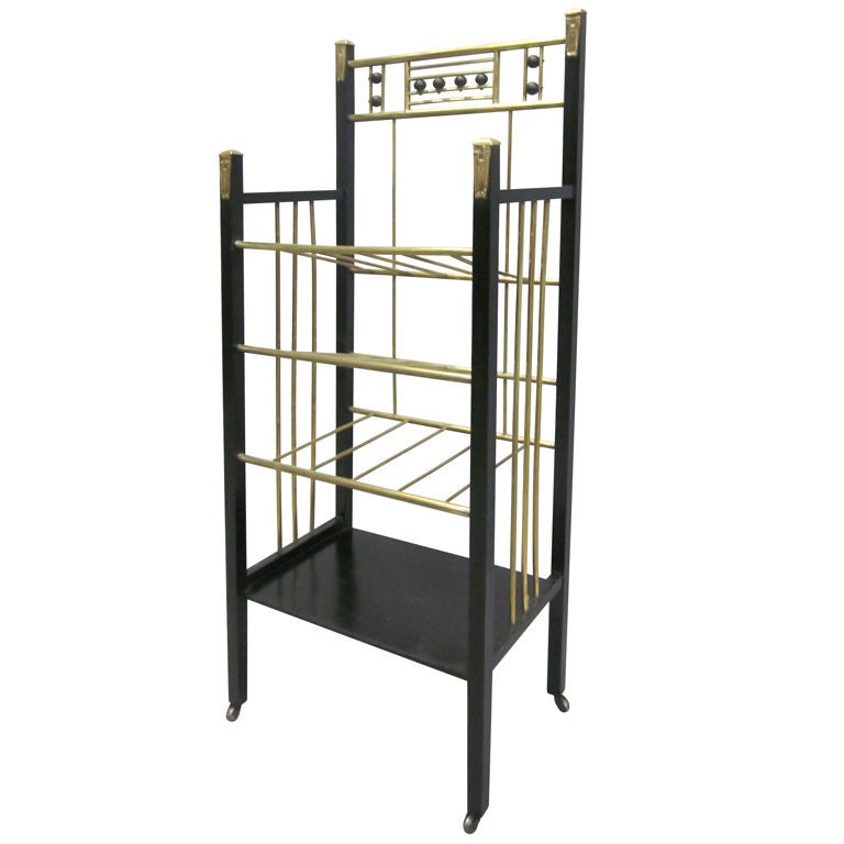 Viennese Secession Etagere / Magazine Stand in the Style of Koloman Moser