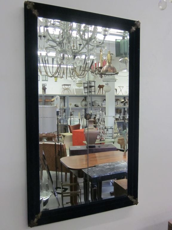 Venetian Antique Velvet Framed Mirror 2