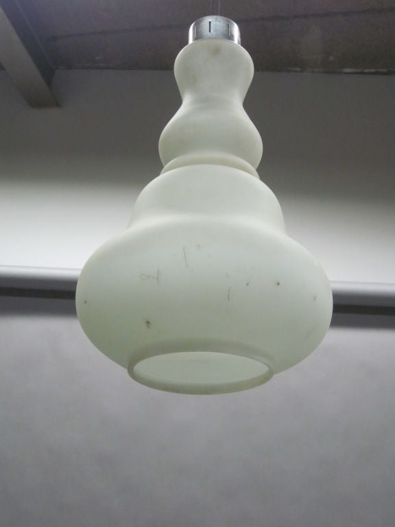 Satinized Milk Glass Fixture For Sale