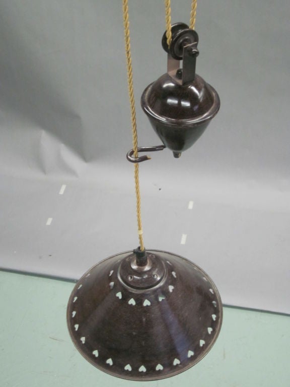 Italian Mid-Century Modern Counter-Balance Fixture or Pendant For Sale 1