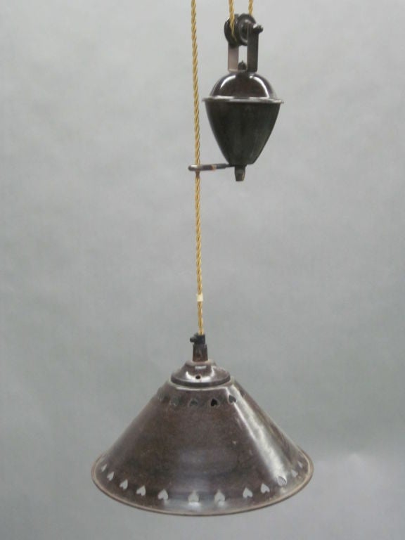 Italian Mid-Century Modern Counter-Balance Fixture or Pendant For Sale 2