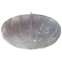 Extraordinary Large Murano Glass Chandelier Attributed to Venini 5
