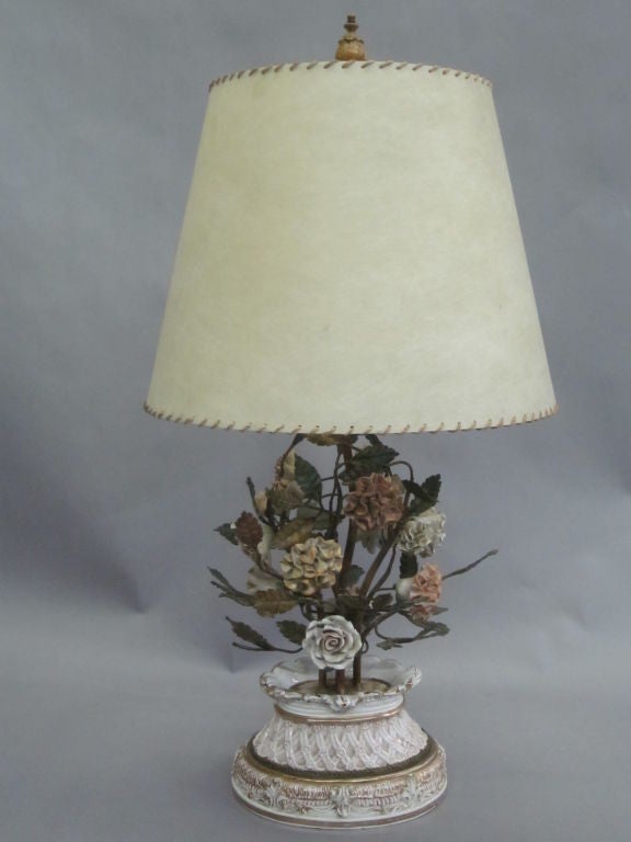 1950's capodimonte lamps