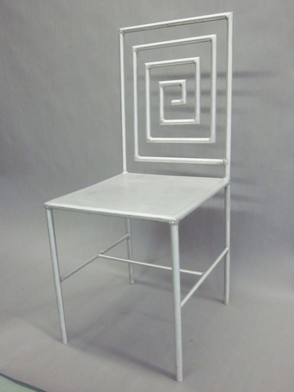 Mid-Century Modern Late 20th Century Artist Made Aluminum Desk / Side Chair by Jose Pascual  For Sale