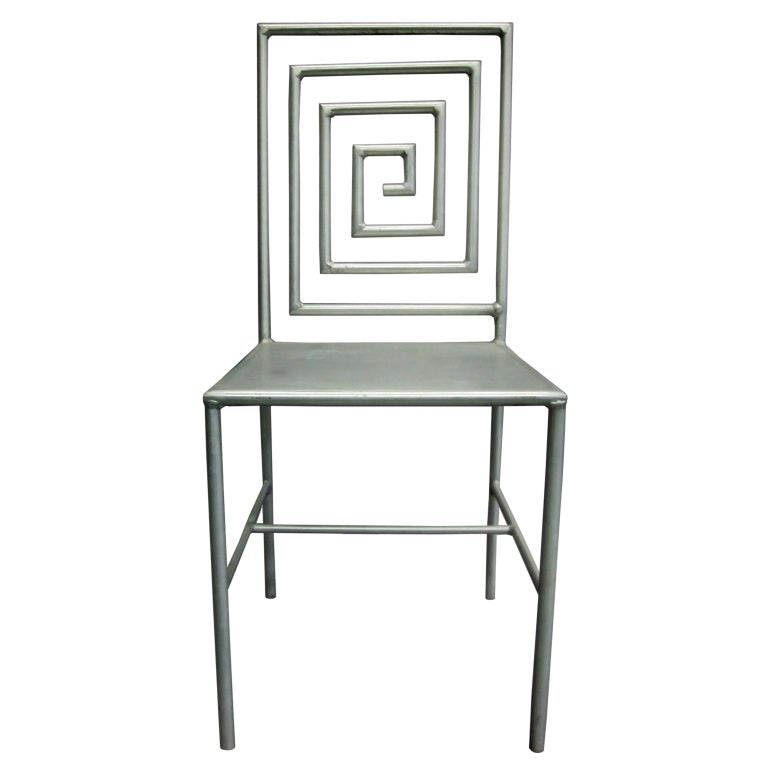 Late 20th Century Artist Made Aluminum Desk / Side Chair by Jose Pascual