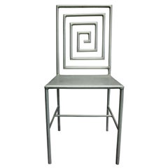 Bureau / Chaise d'appoint en aluminium de Jose Pascual, fin du 20e siècle, fabriqué par un artiste 