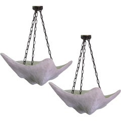 Two French Plaster Chandeliers After a Model by Alberto and Diego Giacometti 9