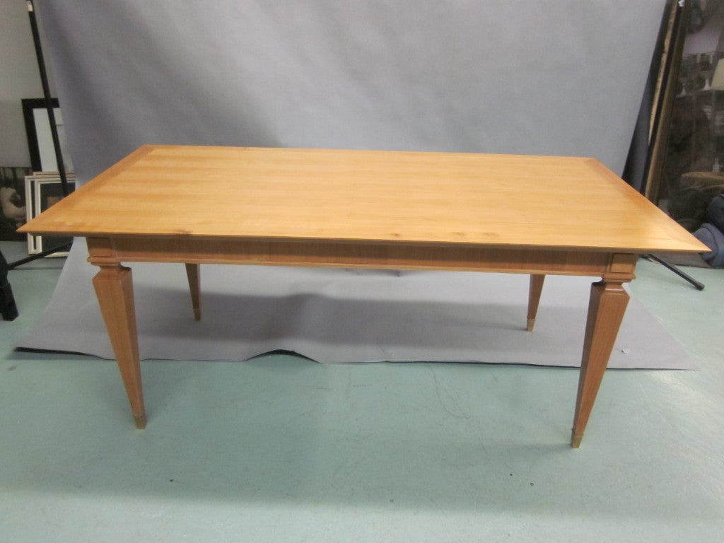 Cherry French Mid-Century Modern Neoclassical Dining Table by Andre Arbus, Paris, 1949 For Sale