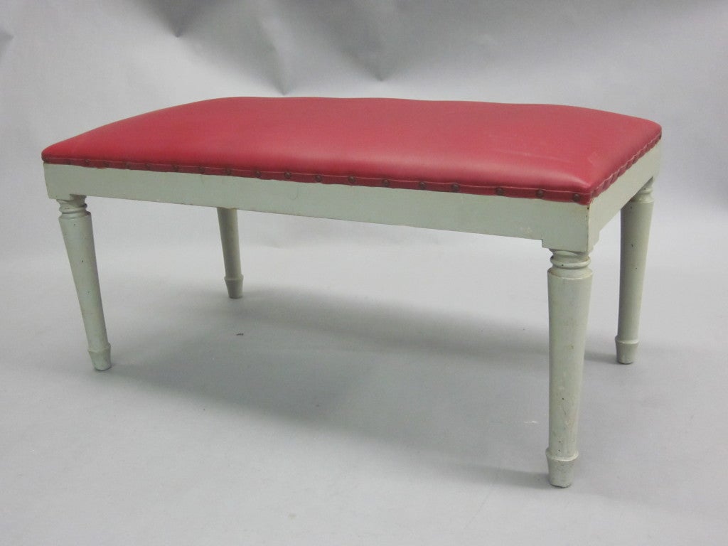 Hand-Painted 2 French Modern Neoclassical Benches in the Manner of Andre Arbus For Sale