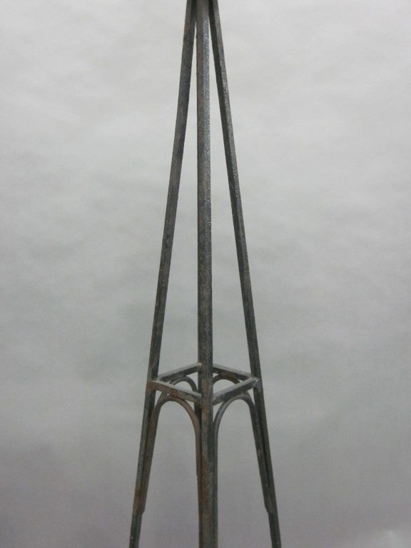 Pair of Large Wrought Iron Garden Obelisks, Trelisses In Good Condition In New York, NY