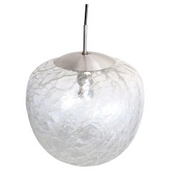 Italian Mid-Century Handblown 'Ice Glass' Pendant or Chandelier 8