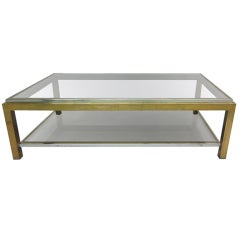 French Double Level Cocktail Table by Willy Rizzo for Maison Charles 9