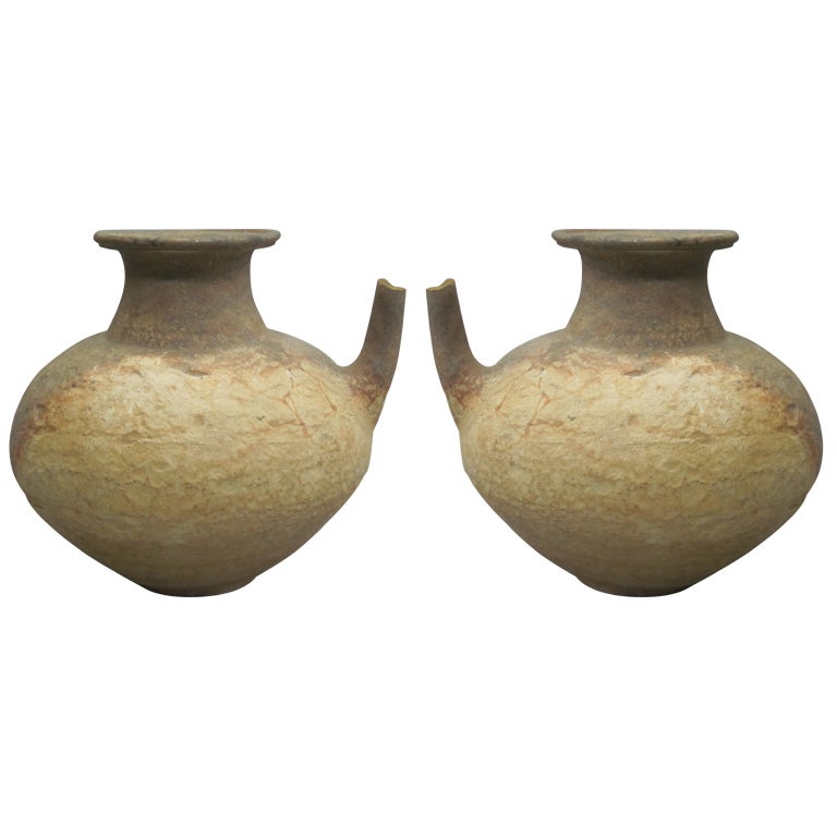 Two Ancient Khmer Tribal Urns / Amphoras For Sale