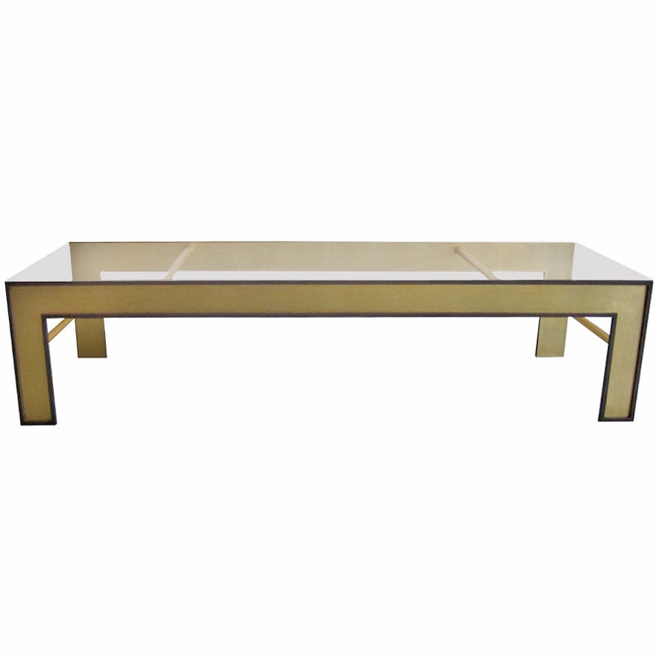 Large French Mid-Century Style Coffee Table from a Design by Marc Duplantier For Sale