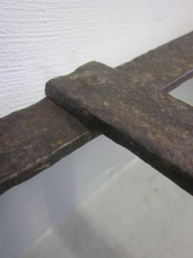 French Hammered Iron Desk/ Sofa Table Base, Giacometti & Jean-Michel Frank, 1930 For Sale 2