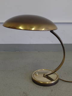 German Mid-Century Modern Solid Brass Articulating 'Bauhaus' Desk Lamp