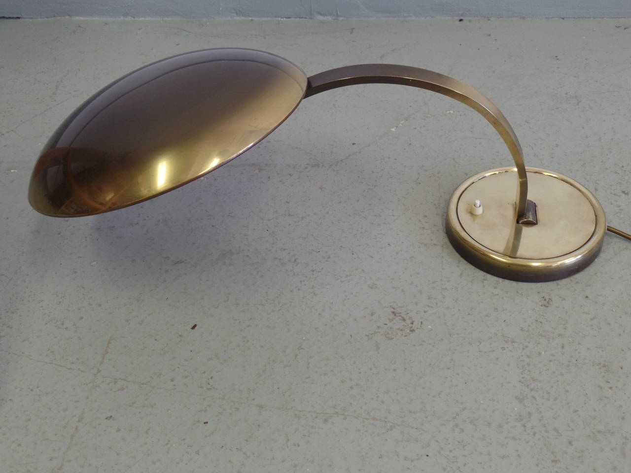 German Mid-Century Modern Solid Brass Articulating 'Bauhaus' Desk Lamp  For Sale 1