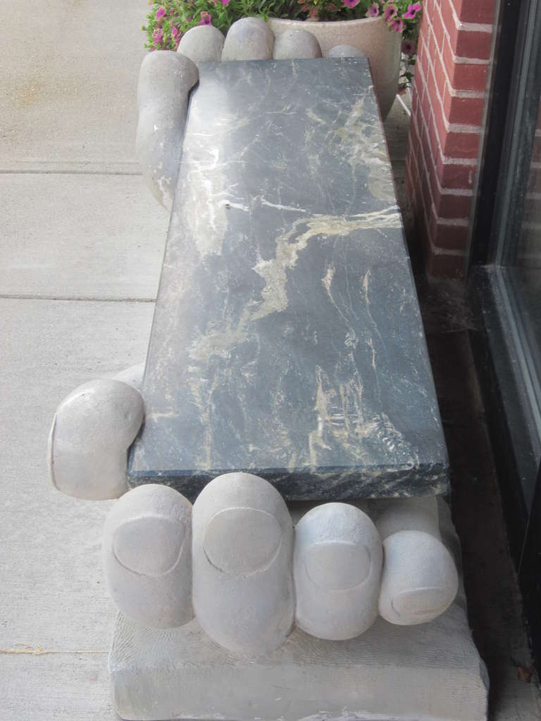 Modern 'Helping Hands' Bench / Sculpture For Sale
