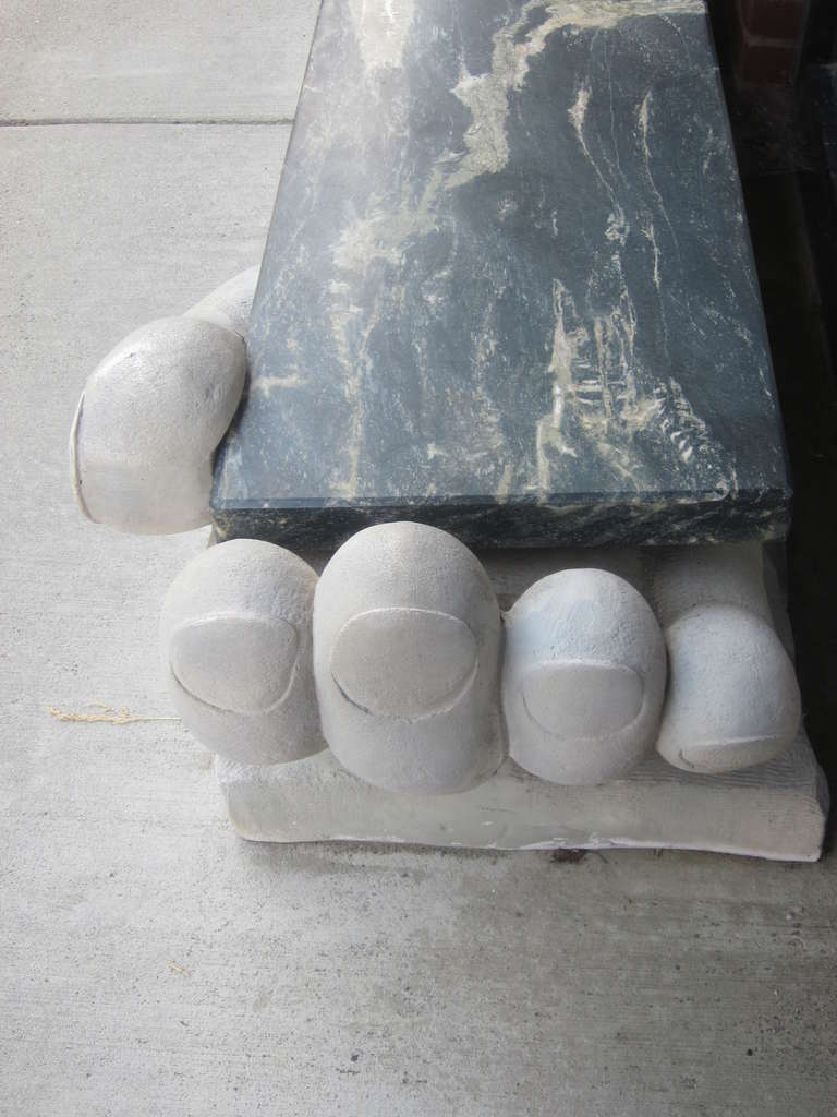 'Helping Hands' Bench / Sculpture In Excellent Condition For Sale In New York, NY