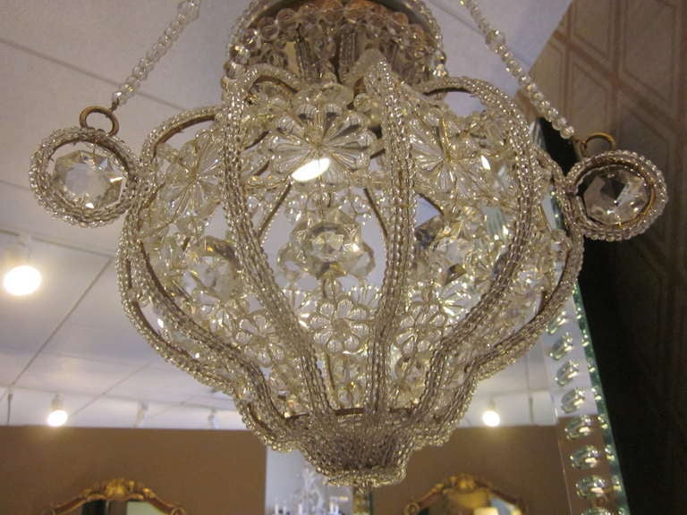 20th Century Two Italian Modern Neoclassical Crystal Pendants or Chandeliers