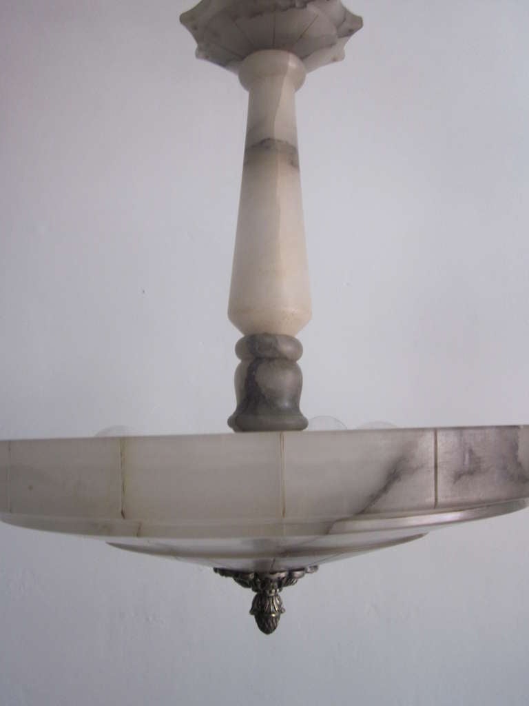 Mid-20th Century Italian Mid-Century Modern Neoclassical Alabaster Pendant or Chandelier