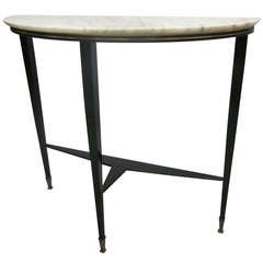 Tapered Italian Mid-Century Modern Neoclassical Console Attr.Guglielmo Ulrich