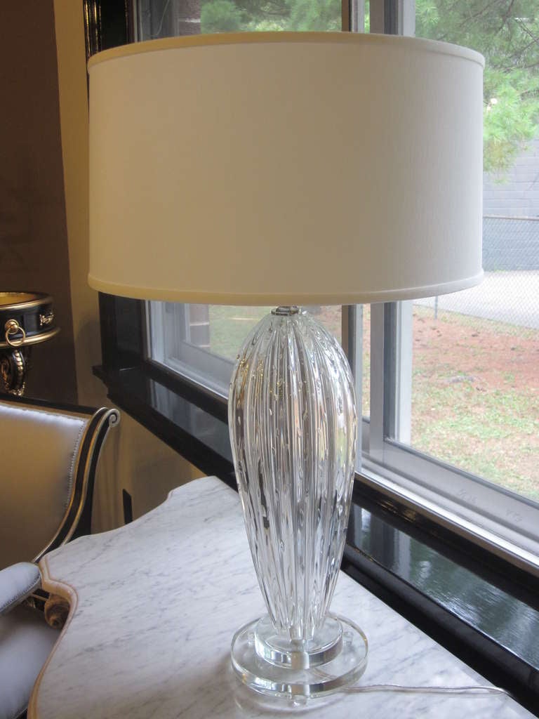 Italian Pair Mid-Century Modern Style Murano /Venetian Glass Table Lamps, Attr. Barovier