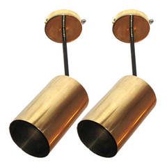 Pair of French Ceiling Fixtures / Wall Lights by Boris Lacroix 10