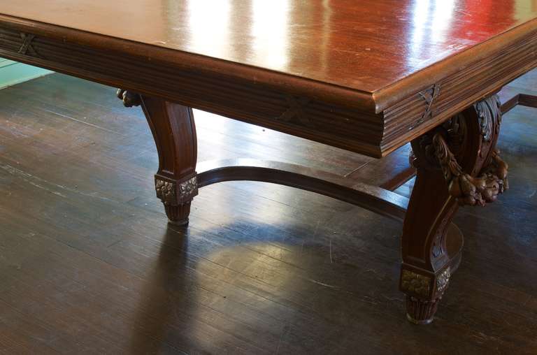 20th Century Large French Carved 'Belle Epoque' Dining Table