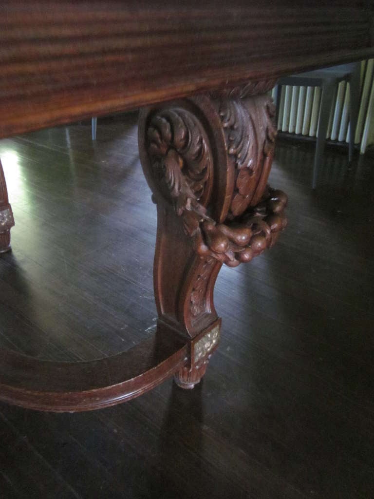 Large French Carved 'Belle Epoque' Dining Table 3