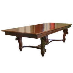 Large French Carved 'Belle Epoque' Dining Table