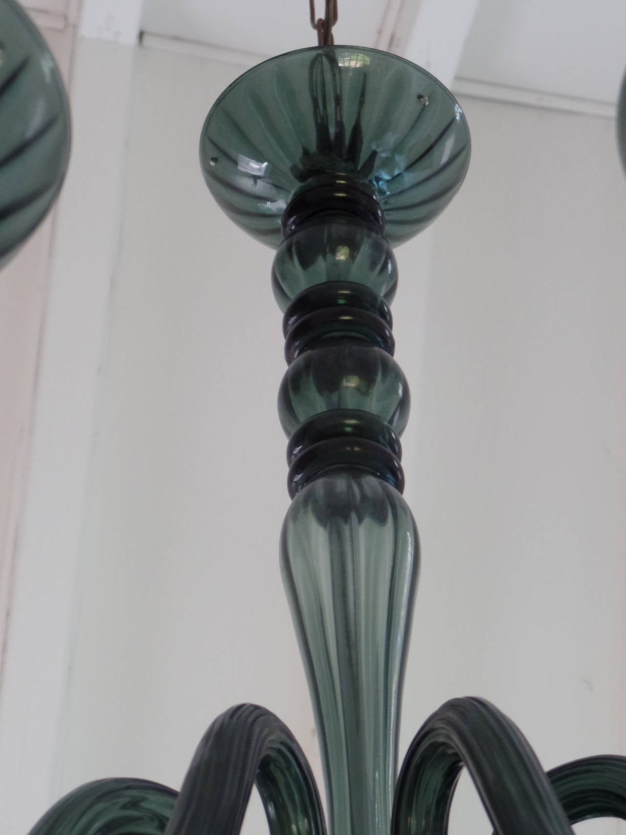 Italian Mid-Century Modern Neoclassic Murano/Venetian Glass Chandelier, Venini 3