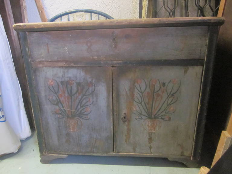Country Antique Italian Painted Buffet/Commode