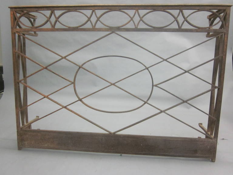 Neoclassical Revival French Modern Neoclassical Console in Hand-Hammered Iron For Sale