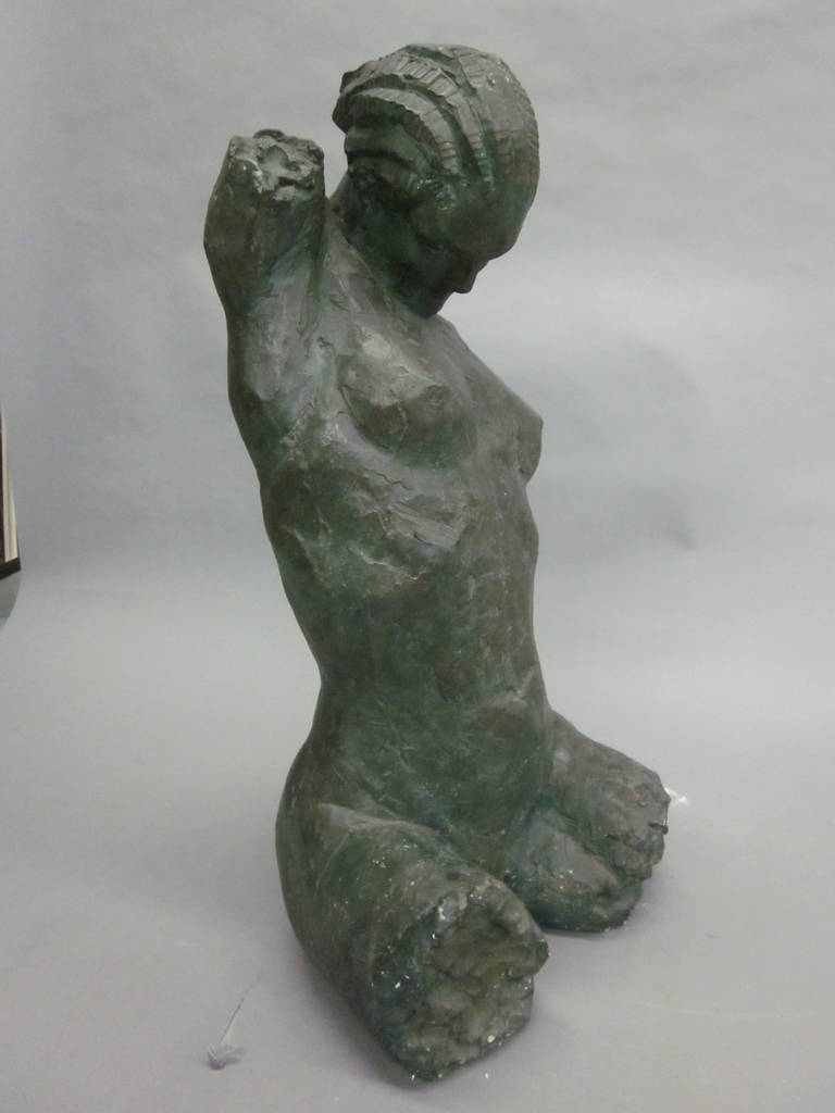 Art Deco 'Femme Nue' Modern Neoclassical Sculpture by Willy Kreitz, 1930