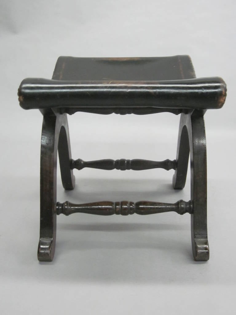 Pair of Studded Leather Benches or Stools by Pierre Lottier In Good Condition In New York, NY
