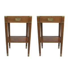 Pair of French MId-Century Style 'Marine' End Tables or Nightstands